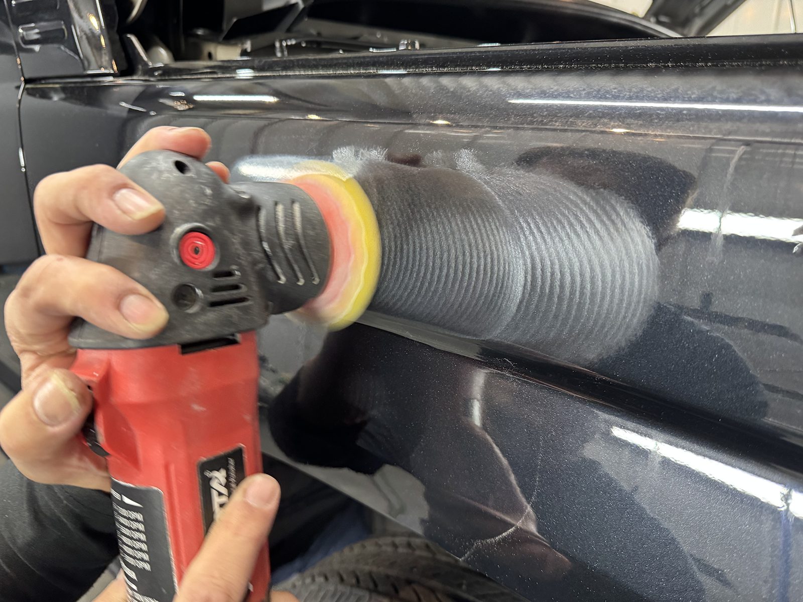 ジムニーガラスコーティング磨き