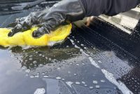 ジムニーの車コーティング施工前の洗車