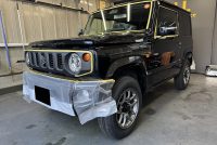 ジムニーの車コーティング前のマスキング