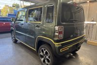 令和7年式ハスラーの車コーティングのマスキング