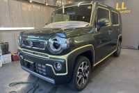 令和7年式ハスラーの車コーティングのマスキング