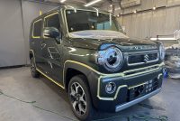 令和7年式ハスラーの車コーティングのマスキング
