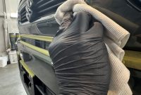 令和7年式ハスラーの車コーティング拭き上げ