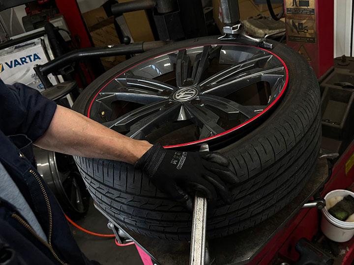 ゴルフタイヤ交換