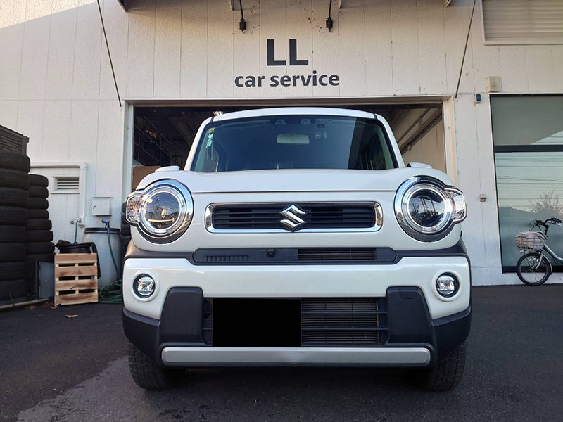 令和2年ハスラー（白）の正面