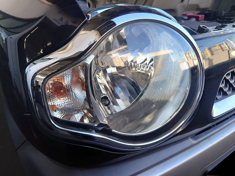 平成26年式のハスラーのヘッドライトのくすみ磨き後