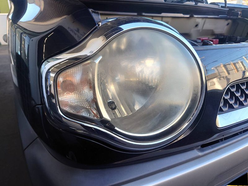 平成26年式のハスラーのヘッドライトのくすみ